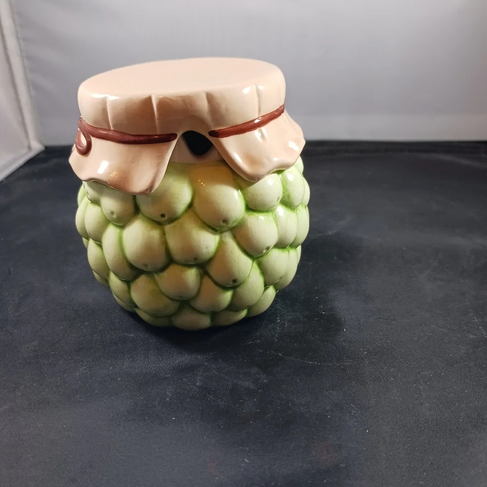 Vintage Green Grapes Lidden Honey/Sugar/Jam Small Jar